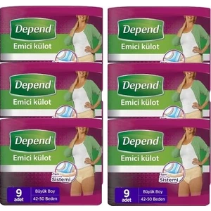 Emici Külot Kadın Büyük 9 Adetx6 Paket