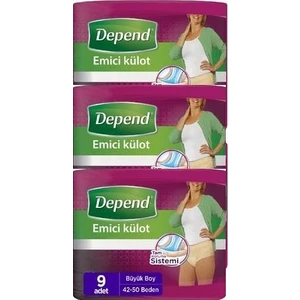 Emici Külot Kadın Büyük 9 Adetx3 Paket