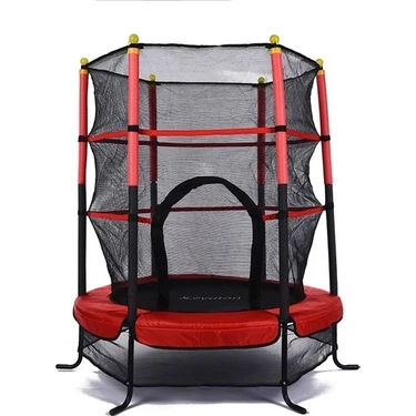 Leyaton Fileli Korumalı 140 cm Çocuk Trampolini 55 İnç