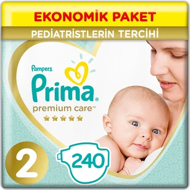 Prima Premium Care Bebek Bezi 2 Beden Yenidoğan 4-8 Kg (4*60) 240  4-8