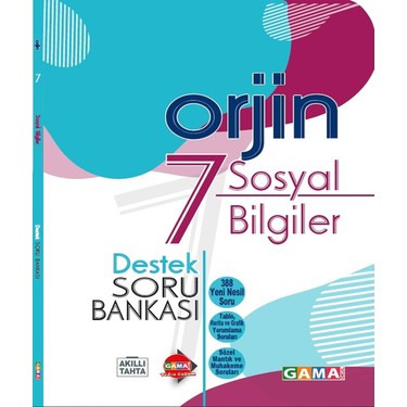 Gama Yayinlari 7 Sinif Orjin Sosyal Bilgiler Destek Soru Kitabi