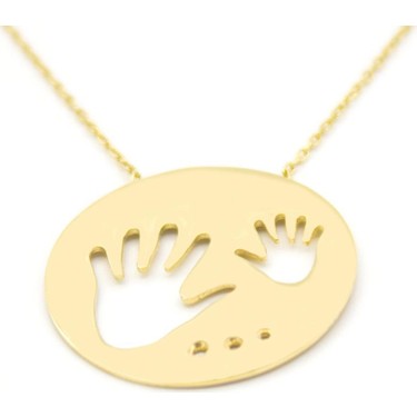 925 Ayar Gumus Anne Ve Bebek Eli Kolye Gumus Ve Hediyelik Esya