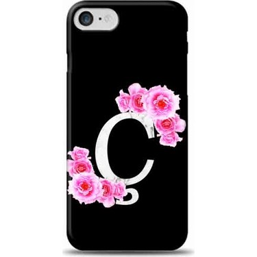 Kilif Madeni Apple Iphone 7 C Harfli Pembe Cicekli Tasarimli Fiyati
