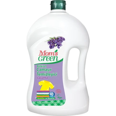 Mom's Green Bitkisel Çamaşır Deterjanı 40 Yıkama Lavanta Vegan Özellikli Renkliler