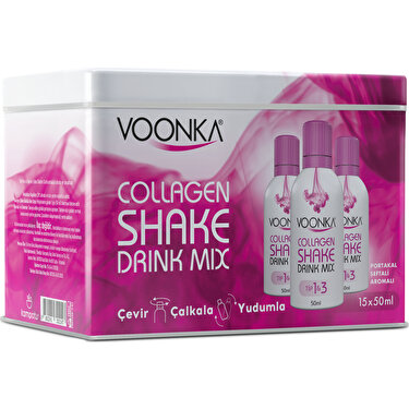 voonka beauty collagen shake portakal ve seftali 15 x 50 ml fiyati