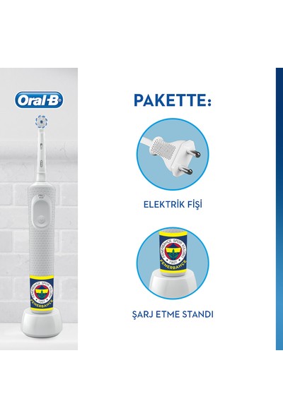 Oral-B D100 Vitality Şarj Edilebilir Diş Fırçası Fenerbahçe Özel Seri