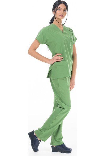 Mooda Medikal Cerrahi Tek Üst - Fıstık Yeşili Renkli Forma