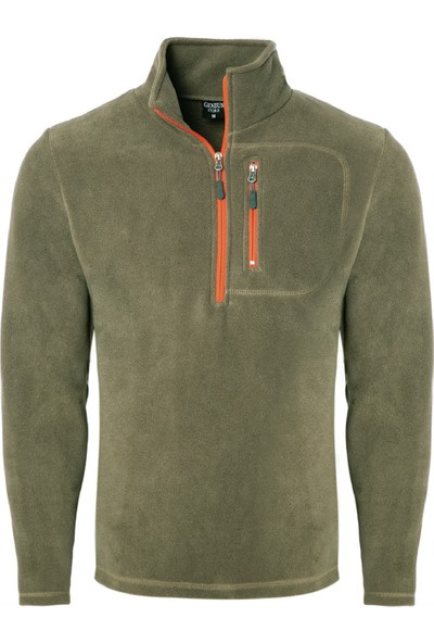 Genius Store Outdoor Erkek Polar Tactical Yarım Fermuarlı Cepli Tactical
