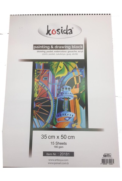 Kosida Paiting Drawing Block 35X50 cm 15 Sayfa Resim Defteri 20181