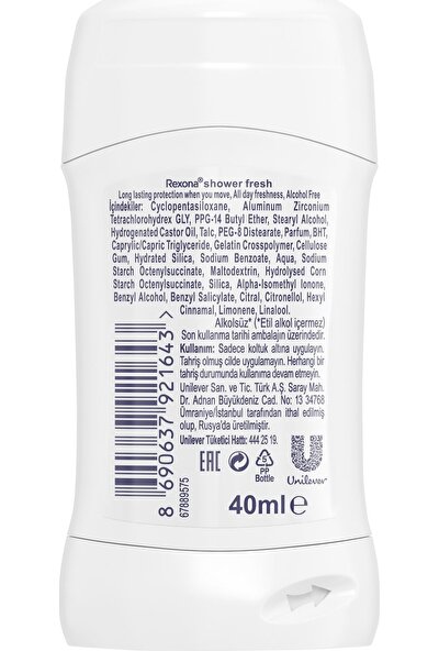 Rexona Shower Fresh Kadın Stick Deodorant 40 ml