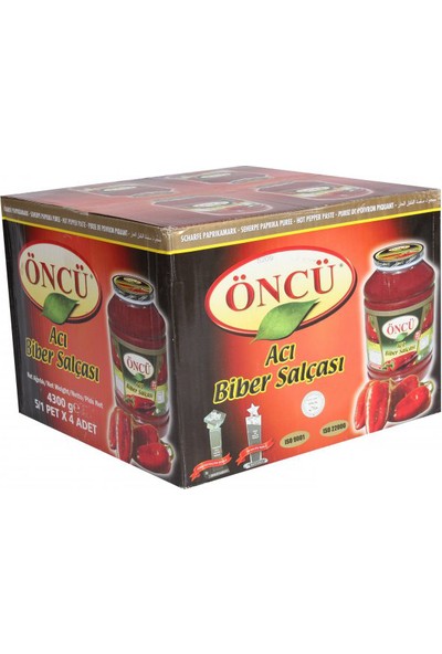 Öncü 4300Gr Acı Biber Salçası - 4'Lü