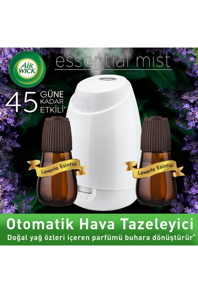 Air Wick Essential Mist Hava Tazeleyici Kit Lavanta+Okyanus Yedek