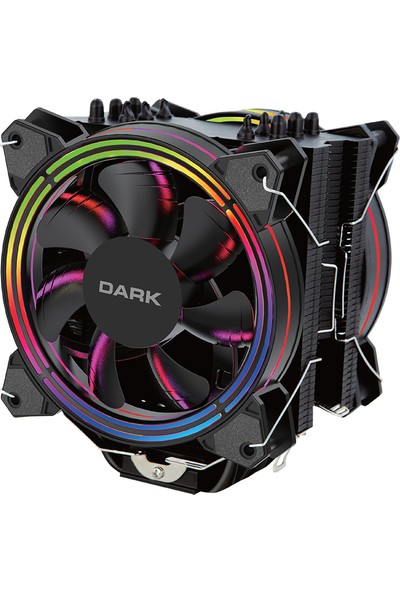 Dark Freezer X128 2x12cm FRGB LED Intel & AMD Uyumlu PWM Fanlı 4x Isı Borusu İşlemci Soğutucu (DKCCX128)