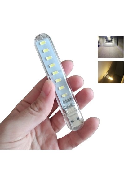Serel Comtech Taşınabilir USB 8 LED Işık Lamba Kamp Piknik Gece Lambası