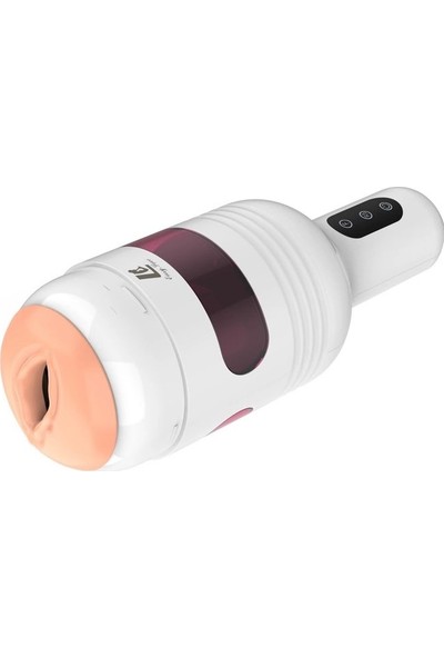 EasyLove 360° Dönebilen Sesli ve Isıtmalı Teleskopik Akıllı Vajina Mastürbatör