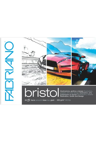 Fabriano Bristol Marker Çizim Defteri Blok 250 gr 40 Yaprak A5
