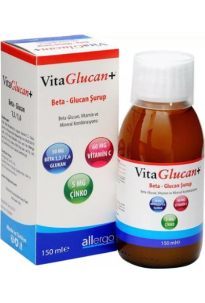 Allergo Vitaglucan Beta-Glucan Vitamin Şurup 150 ml Skt: 2023
