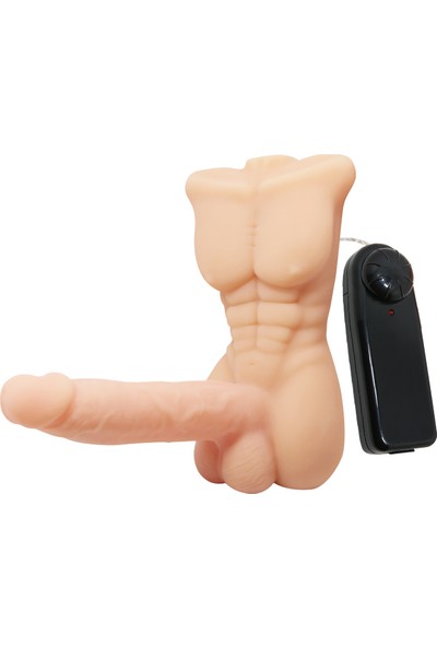 Lilitu Shop Realistik Yarım Erkek Vücut Kumandalı Penis Vibratör