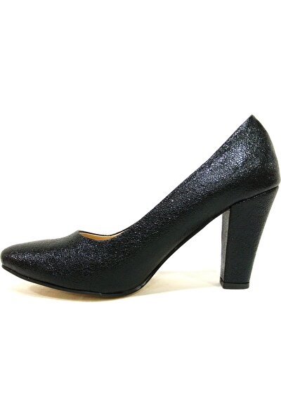 Zenay 1535P Siyah Topuklu Stiletto Kadın Ayakkabı