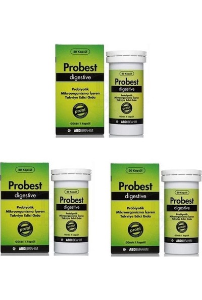 Probest Digestive Probiyotik 20 Kapsül 3 Kutu