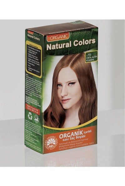 Natural Colors 7d Orta Altın Kumral Organik Saç Boyası