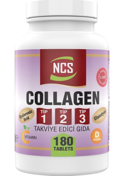 Collagen () (Tip) 1-2-3 Hyaluronic Acid 2 x 180 Tablet =360 Tablet C & E & D Vitamini