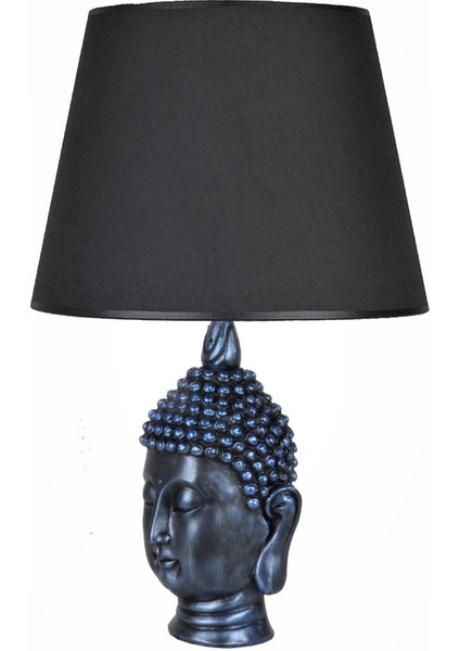 Modern Dizayn Büyük Buda Abajur Cobalt Siyah