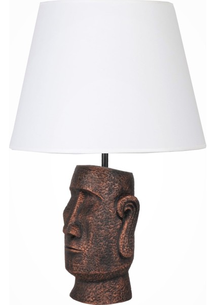 Modern Dizayn Moai Abajur Bakır Beyaz fiyatları