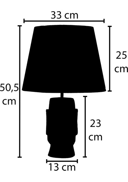 Modern Dizayn Moai Abajur Bakır Gri