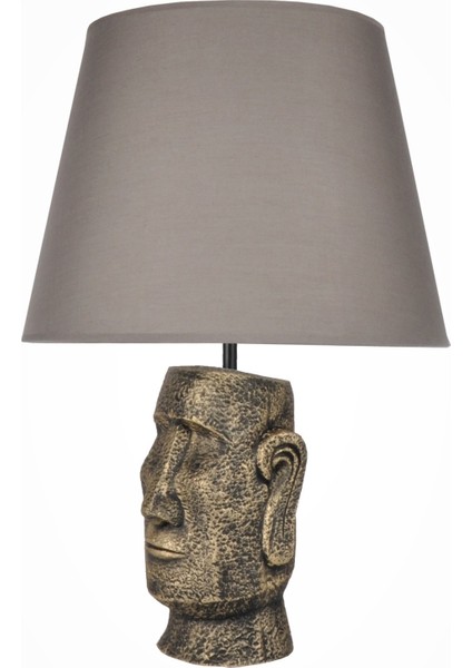 Modern Dizayn Moai Abajur Gold Antrasit fiyatları