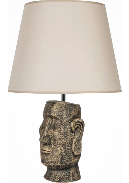 Modern Dizayn Moai Abajur Gold Bej fiyatları