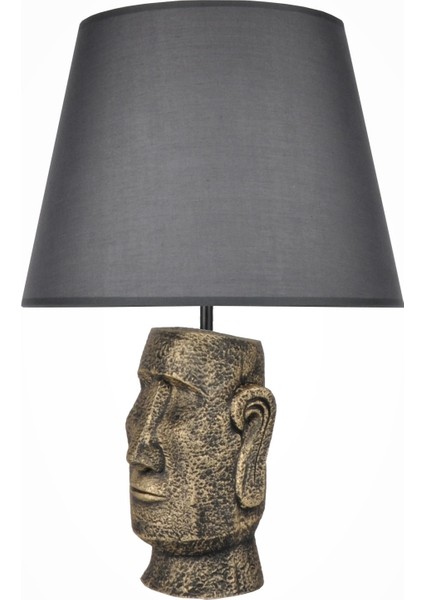 Modern Dizayn Moai Abajur Gold Gri fiyatları