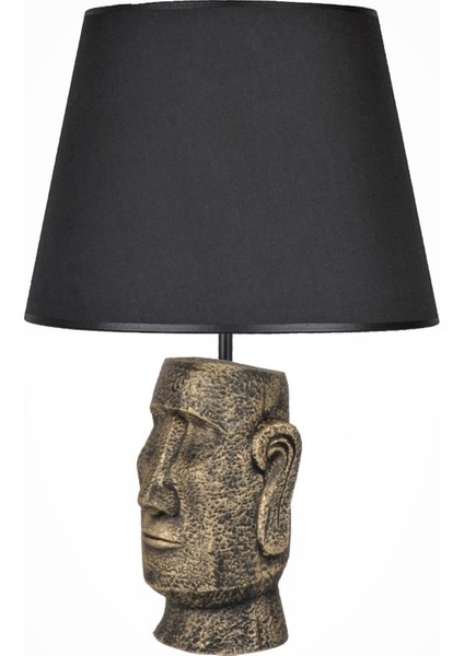Modern Dizayn Moai Abajur Gold Siyah fiyatları