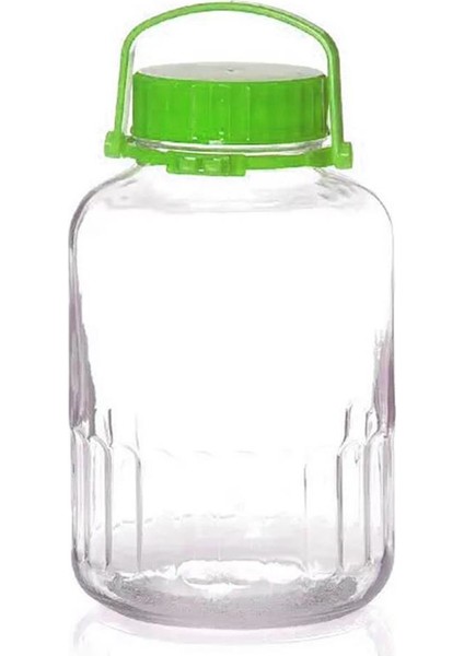 Harvest Yeşil Plastik Kapaklı Kavanoz 8000 cc 1 Adet