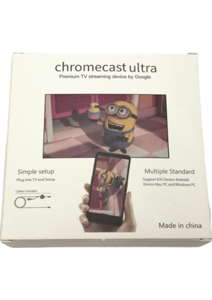 Anycast G2-6 4K Chromecast Ultra Kablosuz Ses ve Görüntü Aktarıcı