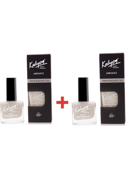 2'li Set Beyazlatıcılı Tırnak Cila Özelliği ile Parlaklık Sağlar