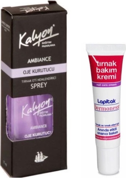 Oje Kurutucu Tırnak Eti Nem.sprey + Lapitak Tırnak Bakım Kremi 15 ml