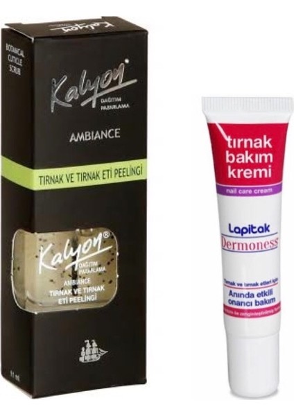 Tırnak ve Tırnak Eti Peelingi 11 ml + Lapitak Tırnak Bakım Kremi 15 ml