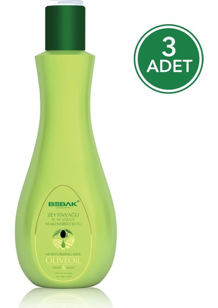 Zeytinyağlı El ve Vücut Nem Sütü 215 ml Şişe 3 Adet