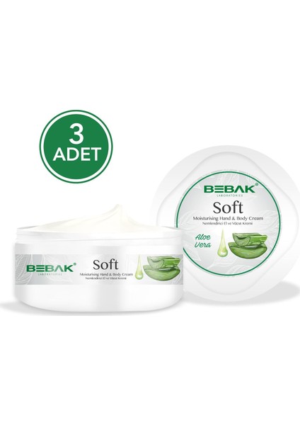 Aloe Vera Soft Nemlendirici Bakım Kremi 300 ml 3 Adet