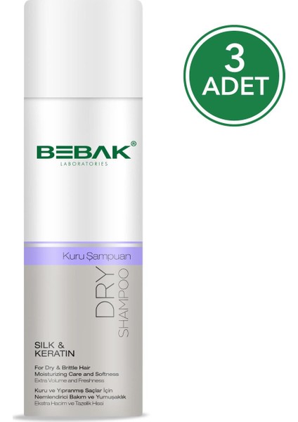 Kuru Şampuan 200 ml Silk And Keratin 3 Adet