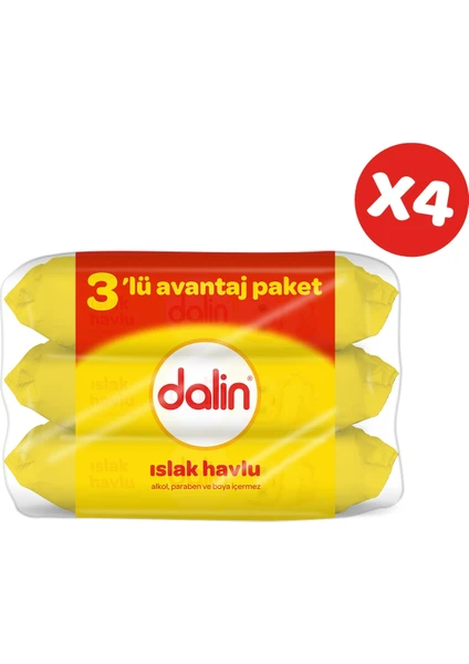 Islak Temizleme Mendili 56'lı (3 Lü Paket) x 4'lü