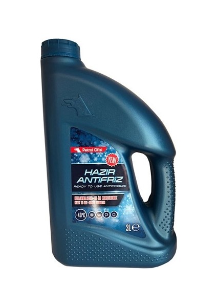 Petrol Ofis Hazır Antifriz -40°C - 3 Litre (Üretim Yılı 2020)
