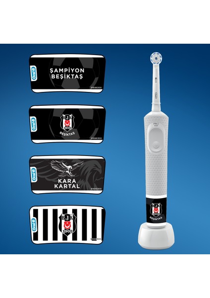 D100 Vitality Şarj Edilebilir Diş Fırçası Beşiktaş Özel Seri