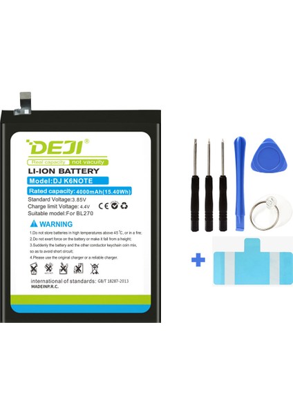 Lenovo K6 Note Uyumlu Mucize Batarya / Bl270