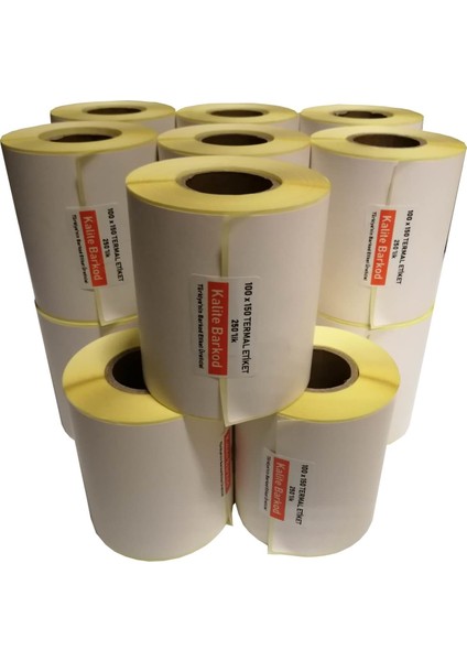 100x150 Termal Etiket - 6 Rulo Barkod Etiketi fiyatları