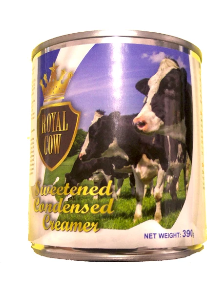 Royal Cow Sweetened Condensed Milk - Şekerli Yoğun Süt Tatlandırılmış Yoğunlaştırılmış 390 gr