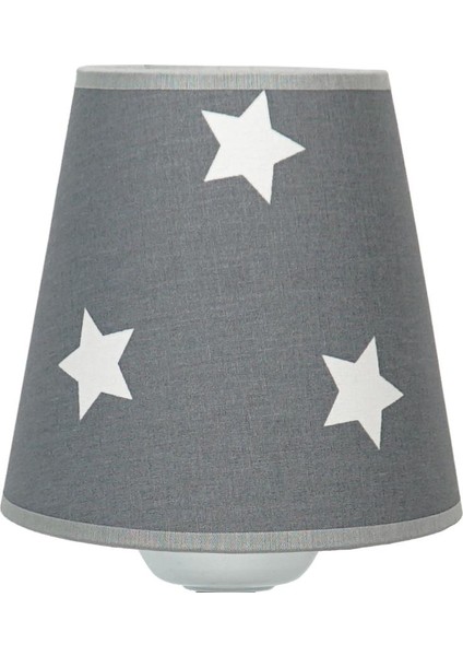 Masa Lambası Kumaş K.abajur-Gri Beyaz Yıldız fiyatları