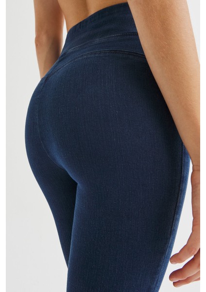 Denım Blue Yüksek Bel Push Up Tayt fırsatları