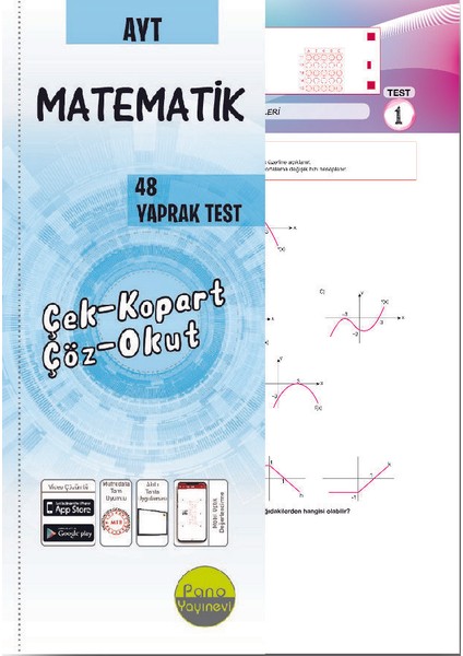 Pano Ayt Matematik Yaprak Testleri (48 Adet) Çek Kopart